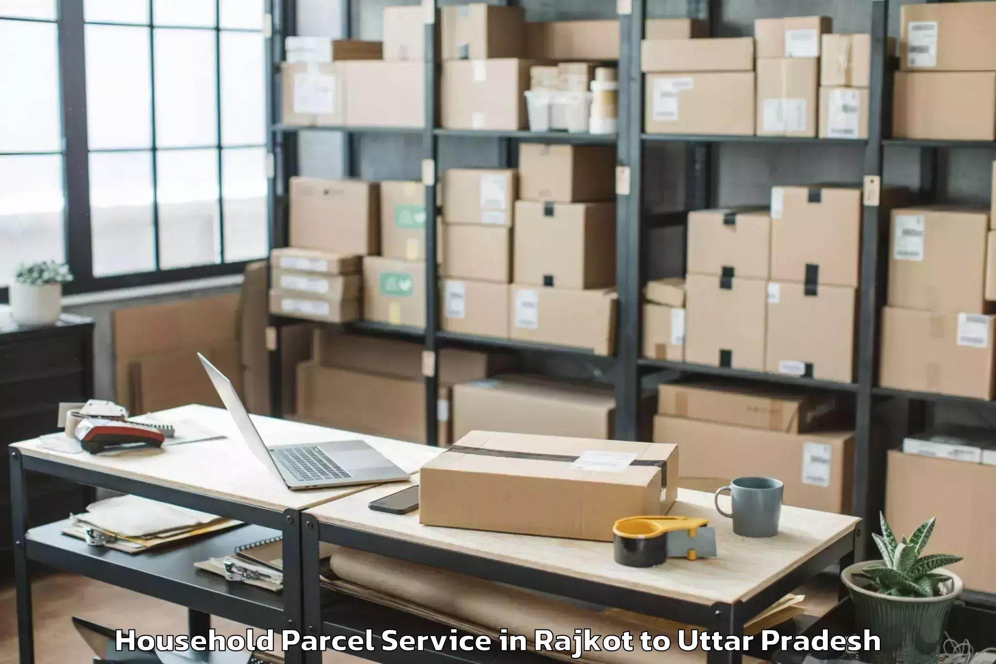 Book Rajkot to Mohanlalganj Household Parcel Online